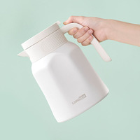 Carafe à café isotherme en acier inoxydable 1600 ml, design classique, légère, bouilloire sous vide 304, poignée portable, pour fêtes, maintien au chaud 12-24 heures