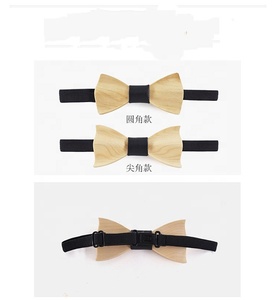 Noeud papillon pour enfants en <span class=keywords><strong>bois</strong></span> naturel fait à la main pour les fêtes - Product Image 5
