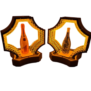 Factory Customized Acrylic Rechargeable <b>LED</b> for Bottle Display Presenter Gold <b>Light</b> Nightclub <b>Bar</b> VIP Service Reusable - Product Image 1