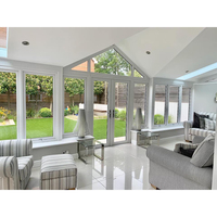 Fenêtre à battant en PVC moderne personnalisée, cadre étroit horizontal, double vitrage trempé, rupture de pont thermique pour maison, villa, insonorisation