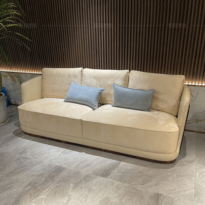 Sofá italiano de cuero de lujo para sala de estar de Villa. Juego de sofás de cuero italiano para sala de estar. Producto personalizado. - Product Image 3