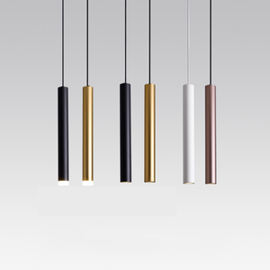 Lustre de cuisine moderne pour salon, lampe suspendue en aluminium en forme de tube cylindrique, <span class=keywords><strong>luminaire</strong></span> LED à tube <span class=keywords><strong>long</strong></span> monté sur rail - Product Image 6