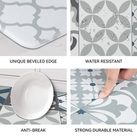 Ensemble de tapis de cuisine en PVC de nouvelle technologie antidérapant résistant à l'huile aux diatomées douces avec tapis de sol antidérapant imprimé