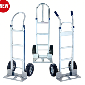 Aluminum Alloy Steel Post Platform Hand <b>Cart</b> 2 Wheels 200kg Capacity Customizable <b>Storage</b> & Warehouse Moving 1200x600mm - Product Image 5