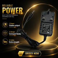 Adaptateur d'alimentation 24V 1A AC/DC, chargeur avec prise britannique pour bande LED, routeur, caméra CCTV
