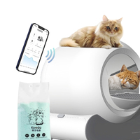 Bac à litière pour chat autonettoyant, système automatique intelligent avec contrôle des odeurs et surveillance par application pour les maisons à plusieurs chats, bac à litière automatique