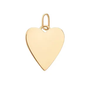 Gemnel Sterling Silber 18 Karat Gold Anfangs münze benutzer definierte gravierbare Name Logo Herz Charm Halskette