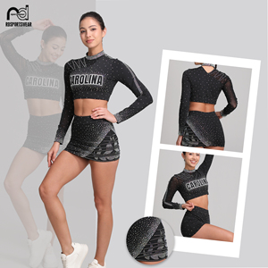 Uniforme de cheerleading personnalisé en spandex, nouveau design, vente en gros d'uniformes de cheerleading, uniformes de cheerleading pour enfants et adultes, manches courtes, uniforme de cheerleading pour filles - Product Image 5