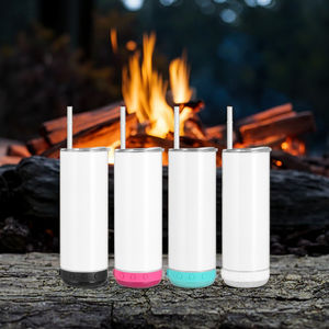 20オンスステンレス鋼スマートミュージックカップモダンスタイル4-in-1クーラー2ふた付きワイヤレススピーカーローラーサブリメートキャンプ用 - Product Image 1