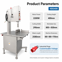 Scie à viande et à os professionnelle électrique pour boucher, machine commerciale pour couper la viande et les os, coupe-poulet