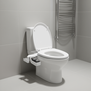 Accesorio de Bidé para Inodoro, Ultrafino, con Doble Boquilla, Rociador de Agua Fría y Caliente, Presión Ajustable, Diseño Moderno y Redondo de Plástico - Product Image 2