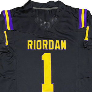 Camiseta de Fútbol Americano Bordada Personalizable de Alta Calidad, Cuello en V, Manga Corta, Unisex, Secado Rápido, para Entrenamiento Universitario - Product Image 5