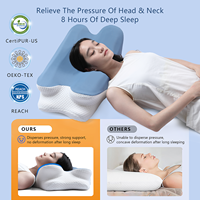 LIANDA P-125 Prix d'usine OEM ODM Oreiller orthopédique ergonomique en mousse à mémoire de forme pour dormir confortable