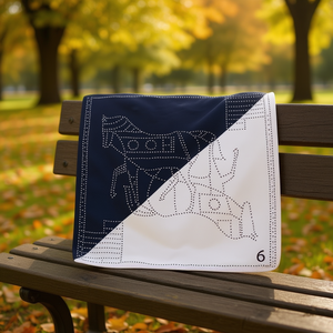 Sciarpa quadrata grande in broccato 110x110 cm 80G con motivo a cavallo per uomo e donna - Product Image 2