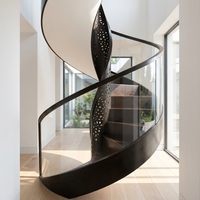 Tanlong Innen-Glastreppen Spiralförmige Treppendesigns Gebogene Treppen Moderne Bogenförmige Treppengeländer für Haustreppen
