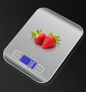 Bascula Cocina Custom Multifunction Food Scale 5 Kg Stainless Steel Digital Weighing Kitchen Scale