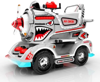 Manège pour enfants Shark, Voiture à bascule à monnayeur, Balançoire électrique pour enfants, Machine d'amusement pour centre commercial