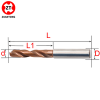 ZUANTONG 1 pièce CNC 60 degrés, foret 5D en acier au tungstène allié avec revêtement titane pour machine de taraudage, pour métaux faibles/moyens/forts