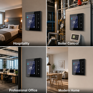 <span class=keywords><strong>Thermostat</strong></span> intelligent WiFi HYSEN T002 avec écran couleur TFT 2,8 pouces, contact sec <span class=keywords><strong>pour</strong></span> chaudière à <span class=keywords><strong>gaz</strong></span> et chauffage de l'eau, programmable via l'application Tuya - Product Image 6