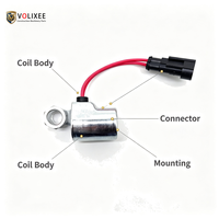 6717708 6031971 C01-12-DTM-10 12V Kumparan Solenoid Hidrolik Kompatibel dengan Katup Utama Caterpillar