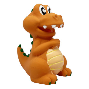Seguro para bebés Juguete de goma natural a granel Animal Dinosaurio Mordedor Juguetes de baño de grado alimenticio para niños pequeños - Product Image 1