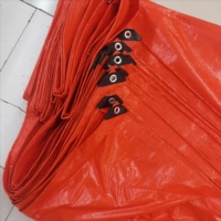 Bâche en PE orange double face, imperméable, en plastique vierge, pour la construction, les camions, les entrepôts et l'agriculture.