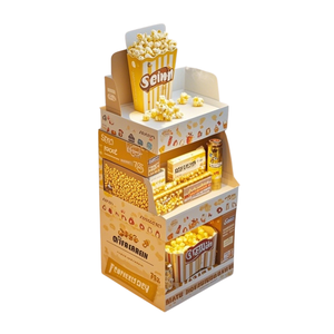 Soporte de exhibición minorista de cartón de varios niveles ajustable Diseño de ala portátil plegable para eventos promocionales de alta visibilidad de marca - Product Image 6