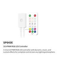 Contrôleur LED Mini RGB RGBW DC5V-24V SPI PWM APP BT Dimmer SP643E SP648E Télécommande RF 3CH 4CH pour Bande LED