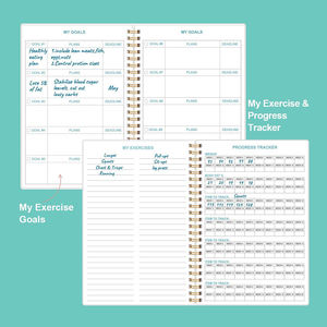 Agenda de Gimnasio Personalizada A5, Impresa, con Tapa Dura, Estilo Ejecutivo, Encuadernación en Espiral, Ecológica, con Logotipo en Dorado, Regalo para Entrenamiento - Product Image 3