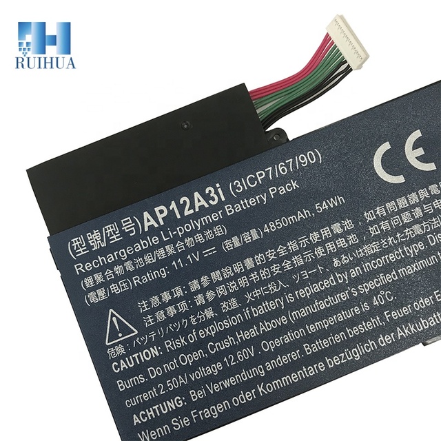 RUIHUA New  AP12A3I Laptop Battery 11.1V 54Wh For Acer Aspire M3 M5 M5-481PT M5-481T laptop
