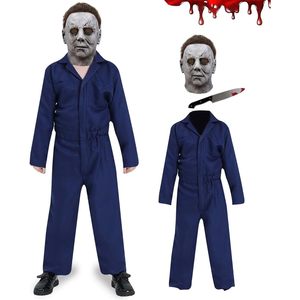 Disfraz de Michael Myers para Niños SINSEN, Mono Azul, Disfraz de Terror para Halloween, para Niños y Niñas de 8 a 13 Años - Product Image 4