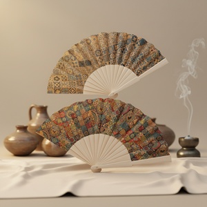Abanicos de Baile Plegables de Bambú Pintados a Mano, Ecológicos, Duraderos, Tradicionales, Publicitarios, Portátiles, de Alta Calidad, Personalizados al por Mayor - Product Image 1