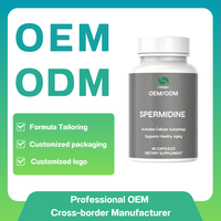 60 Capsules de bien-être cellulaire à la Spermidine, Durée de conservation de 24 mois, Favorise une fonction cellulaire saine pour les adultes actifs et les seniors