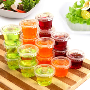 Mini contenedores de plástico para salsa pp, Dispensador de plástico de 0,75, 1 oz, 1,5 oz, <span class=keywords><strong>2</strong></span> oz, tazas con tapas - Product Image 4