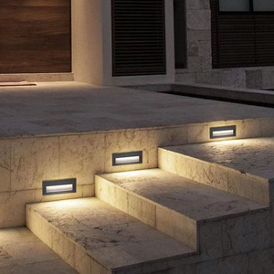Lampe LED encastrée extérieure étanche IP65 en aluminium avec capteur de mouvement, idéale pour l'éclairage de jardins, escaliers et marches. - Product Image 1