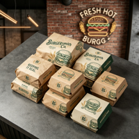 Sac en papier kraft biodégradable personnalisé pour la livraison de restauration rapide, les plats à emporter des restaurants et l'emballage à emporter