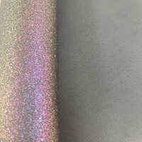 Feuilles de similicuir PU à paillettes épaisses irisées à dégradé de couleurs changeantes - Élastiques et imperméables pour la décoration de canapés et de sacs