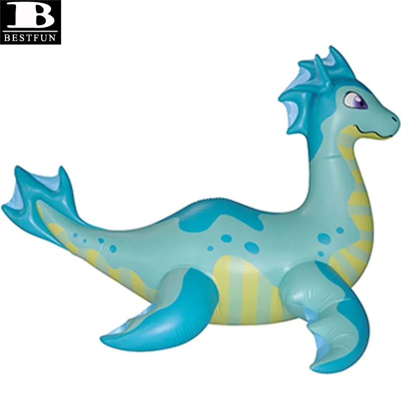 Usine personnalisée durable PVC géant gonflable dragon de mer géant gonflable bleu dragon jouets animaux marins personnalisés
