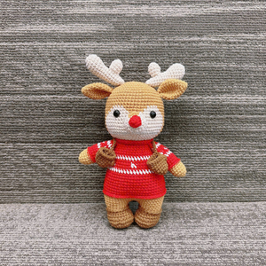 Jouets en crochet de Noël, peluches douces, poupées amigurumi faites à la main, cadeau de naissance OEM, vente en gros, usine du Vietnam - Product Image 1