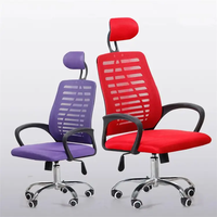Chaise de bureau en maille de haute qualité avec appui-tête Chaise de soutien du dos multifonction Bureau d'ordinateur