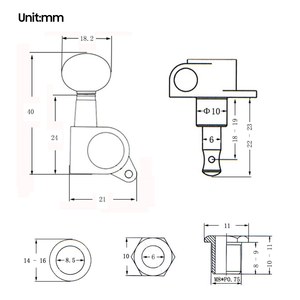4 PCS Ukulele Tuning Peg Uke Knobs Tuners Tuning Key Instrument String Knob para 4 String <span class=keywords><strong>Ukelele</strong></span> - Product Image 6