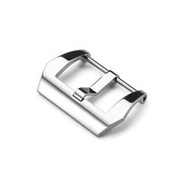 Bracelet pour montre, acier inoxydable, métal massif, argent brillant, boucle avec fermoir, broche à vis, 20mm