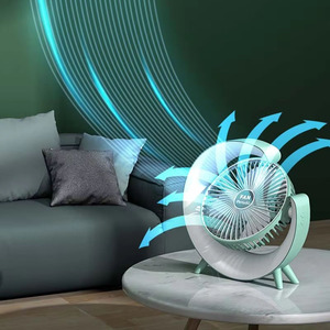 Colorful Night Led Light Office Dormitory <strong>Foldable</strong> Desktop Moon Usb Charging Fan Homw 3 Mode <strong>Change</strong> Wind Speed Cooling Effect - Product Image 5
