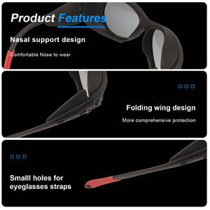 安全メガネラップアラウンド保護男性女性AnsiZ87ガラス戦術ナイトビジョンユニセックスデザイナー処方作業ゴーグル - Product Image 4