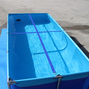 Bassin d'élevage de poissons pliable en PVC pour intérieur et extérieur, réservoirs à poissons mobiles en PVC avec structure en acier inoxydable - Product Image 4