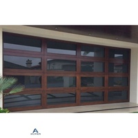 Porte de garage en verre givré personnalisée, profil en aluminium résistant aux intempéries, assemblage rapide, sécurité antivol, design moderne