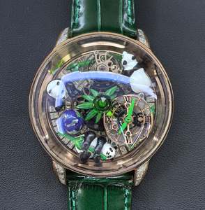 Montre automatique de haute qualité au design panda, vente en gros - Product Image 1