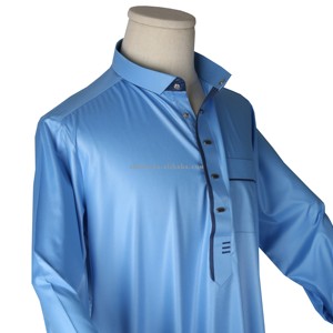 Manicotto estivo di moda Al Noor Kaftan Jubah Abaya etnico Lelaki Kandura abiti musulmani da uomo Thobe Jalabya <span class=keywords><strong>abito</strong></span> arabico uomo - Product Image 5