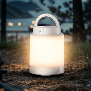 Lampes de camping solaires multifonctionnelles d'extérieur, conception à double lumière séparée avec sortie, lumières de camping colorées - Product Image 1