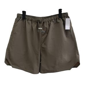 Pantalones cortos informales con cordón transpirables de secado rápido para hombre, técnicas de estiramiento reflectantes teñidas lisas altas, populares en Europa - Product Image 1